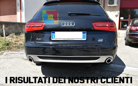 DIFFUSORE LOOK S6 S-LINE - AUDI A6 C7 4G 2011-2014 SPOILER POSTERIORE