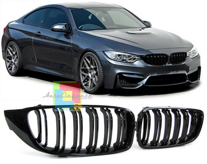 GRIGLIE ANTERIORI DOPPIA FASCIA M4 BLACK EDITION MASCHERINE BMW 4 F32 F33 F36