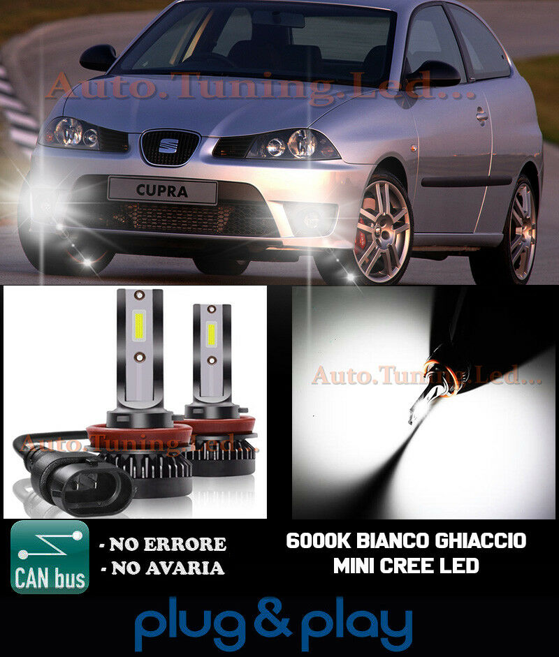 LAMPADE FENDINEBBIA A LED CREE SEAT IBIZA III CAMBUS BIANCO GHIACCIO 8000LM