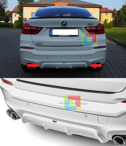 DIFFUSORE ACS SPOILER SOTTO PARAURTI M TECH PER BMW X4 F26 2014 IN POI