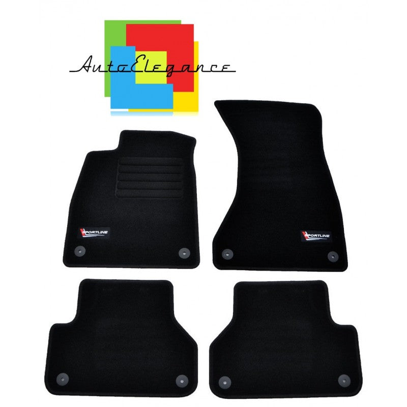 AUDI A4 8K B8 2007-2015 SET TAPPETINI IN MOQUETTE DI ALTA QUALITA' SPECIFICO AUTOELEGANCERICAMBI