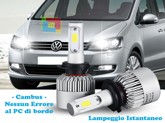 LAMPADE ABBAGLIANTI LED VW SHARAN 2010+ LAMPEGGIO ISTANTANEO 6000K CREE