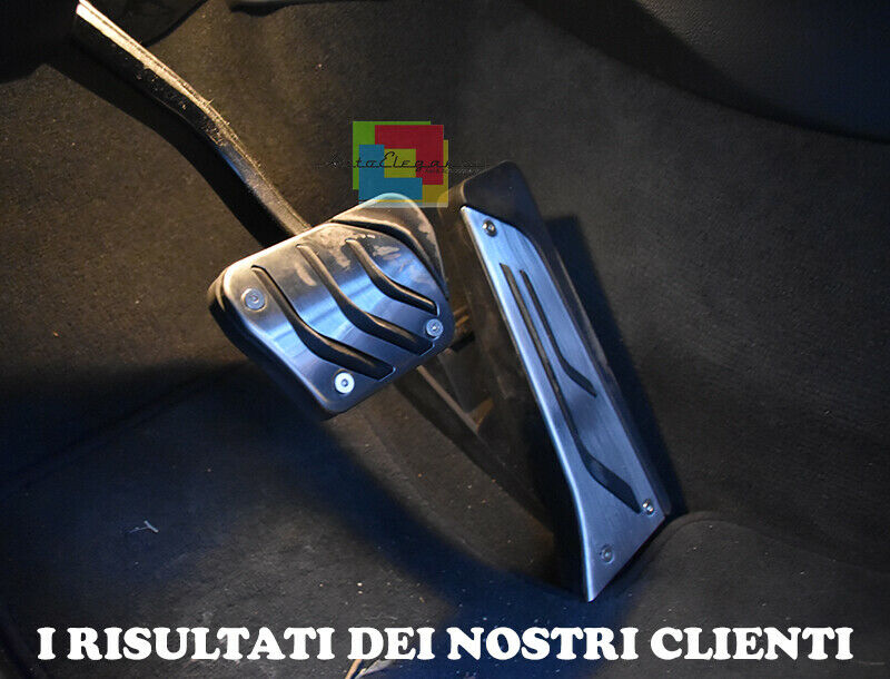 PEDALIERA CAMBIO AUTOMATICO BMW SERIE 3 F30 2011+ - INOX GOMMA ANTISCIVOLO