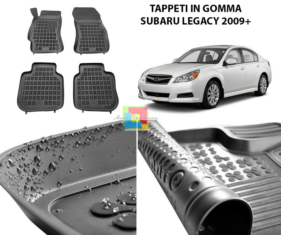 SUBARU LEGACY 2009 IN POI TAPPETINI AUTO IN GOMMA - TAPPETI TOP QUALITA -1-