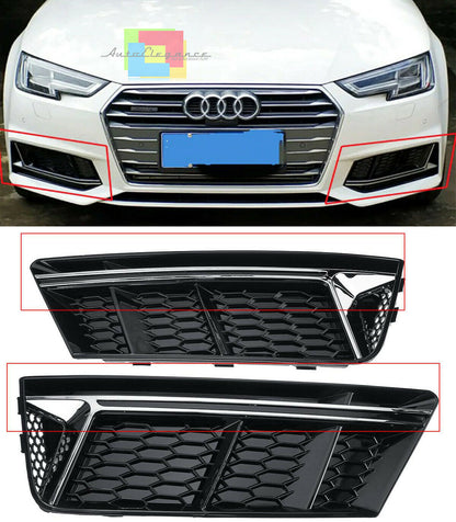AUDI A4 B9 2015+ GRIGLIE FENDINEBBIA PER PARAURTI STANDARD NIDO D'APE RS4 AUTOELEGANCERICAMBI