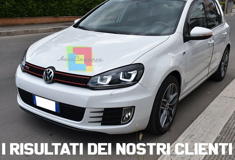 VW Golf 6 2008-2012 PARAURTI ANTERIORE COMPLETO LOOK GTI GRIGLIE + FENDINEBBIA