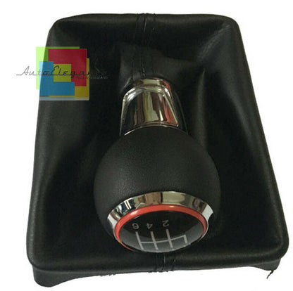 POMELLO CAMBIO MANUALE AUDI A4 B8 2007-2015 6 MARCE IN CUOIO SLINE LOOK
