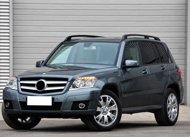 MERCEDES GLK X204 2008-2012 FARI ANTERIORI CROMATI POSIZIONE LED LENTICOLARI