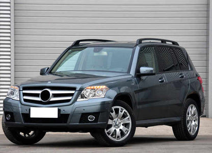 MERCEDES GLK X204 2008-2012 FARI ANTERIORI CROMATI POSIZIONE LED LENTICOLARI