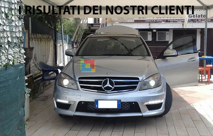 PARAURTI ANTERIORE DESIGN AMG C63 CON DIURNE LED PER MERCEDES C W204 S204 07-14