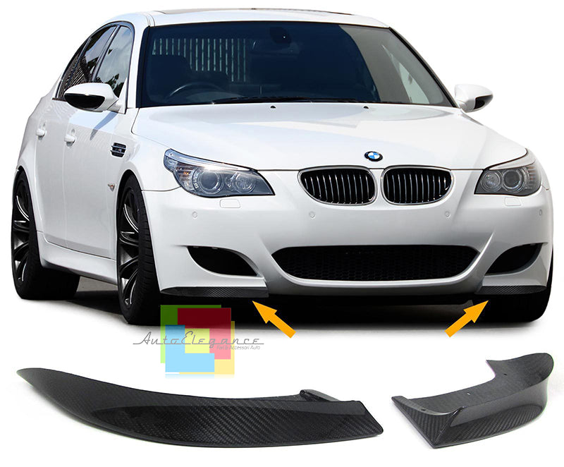 BMW E60 E61 2003-2007 - BAFFI CARBONIO SOTTO PARAURTI SOLO PER PARAURTI M AUTOELEGANCERICAMBI