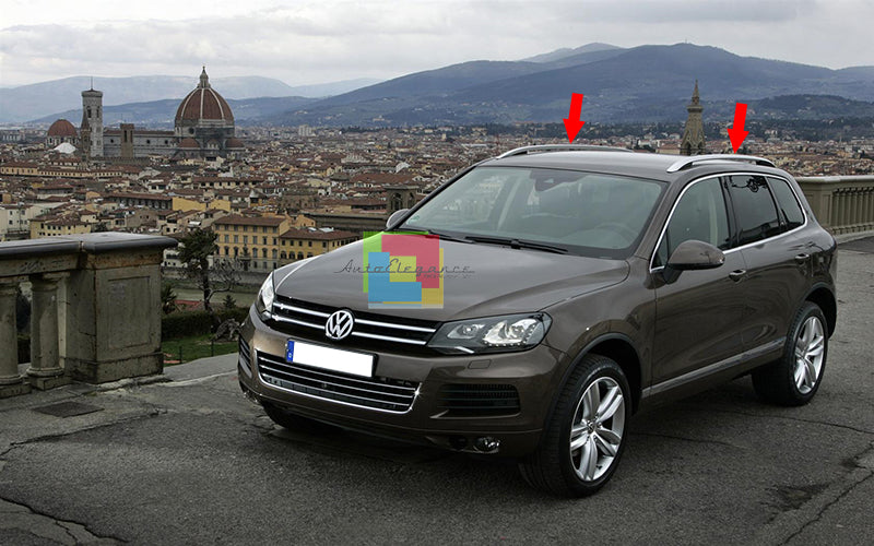 BARRE SUL TETTO VW TOUAREG 2011+ MANCORRENTI DECORATIVI ALLUMINIO OPACO AUTOELEGANCERICAMBI