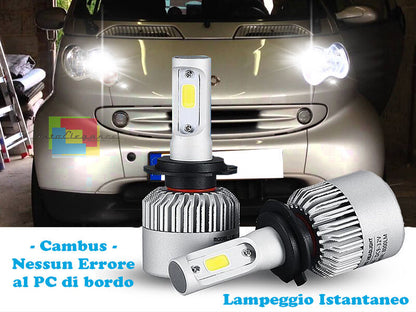 LAMPADE ABBAGLIANTI LED SMART FORTWO 450 LAMPEGGIO ISTANTANEO 6000K