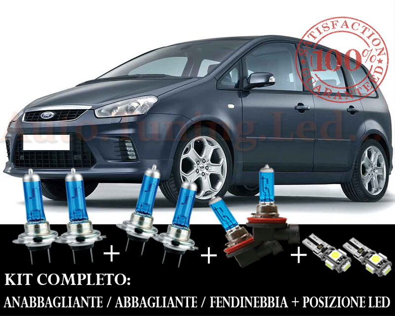 FORD C-MAX C MAX 07-10 SET COMPLETO LAMPADE BLU XENON + POSIZIONE A LED