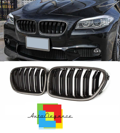5 SERIES F10 F11 F18 CARBON LOOK DOUBLE KIDNEY MUSTACHE GRILLE NEWS