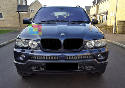 GRIGLIA ANTERIORE BMW X5 E53 2003-2007 RESTYLING NERO LUCIDO LOOK M