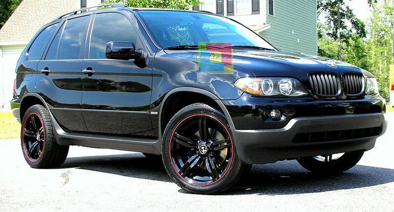 GRIGLIA ANTERIORE BMW X5 E53 2003-2007 RESTYLING NERO LUCIDO LOOK M