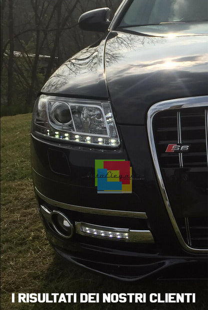 GRIGLIE FENDINEBBIA LUCI DIURNE LED AUDI A6 4F C6 2004-2008 DAYTIME NO ERROR