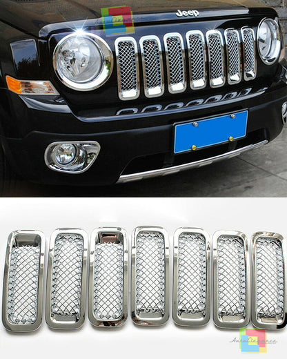 GRIGLIE ANTERIORI JEEP PATRIOT 2011-2015 CALANDRE CROMATE
