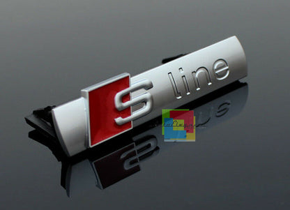 LOGO SLINE GRIGLIA ANTERIORE A CLIP AUDI A3 8V 2012+ LOOK SPORTIVO ACCIAIO
