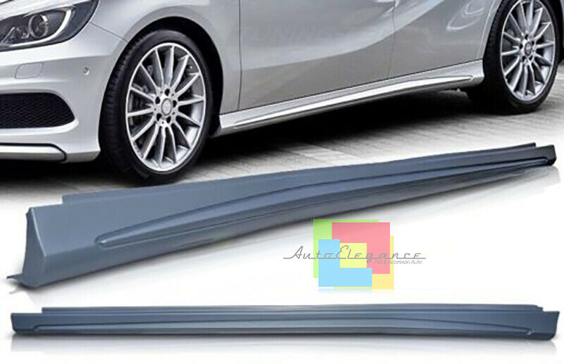 MERCEDES CLASSE A W176 MINIGONNE LATERALI SOTTO PORTA ABS / PLASTIC AMG LOOK