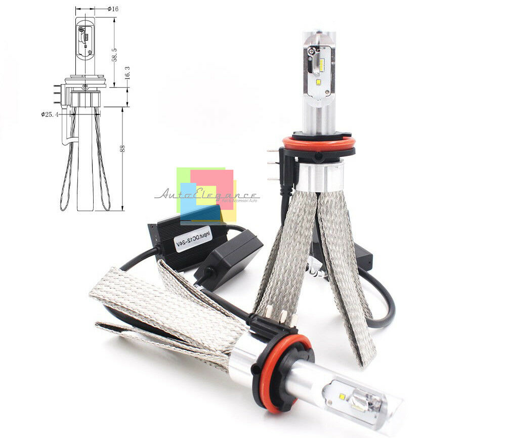 LAMPADE DIURNE ABBAGLIANTI H15 LED  VW TIGUAN 5N 2012+ ISTANTANEO CREE NO AVARIA