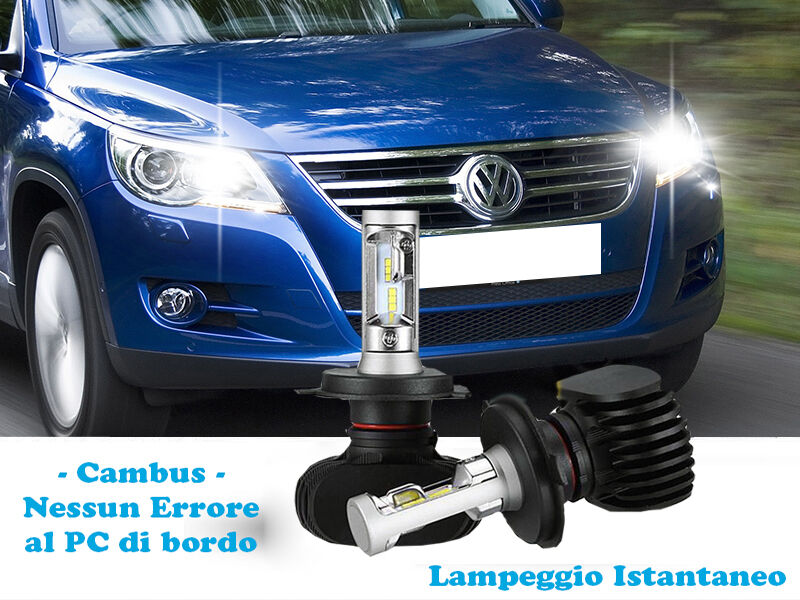 LAMPADE ABBAGLIANTI LAMPEGGIO ISTANTANEO A LED VW TIGUAN 2007-2011 CREE