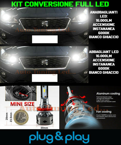 LAMPADE ANABBAGLIANTI + ABBAGLIANTI LED 16.000LM PER SEAT ARONA