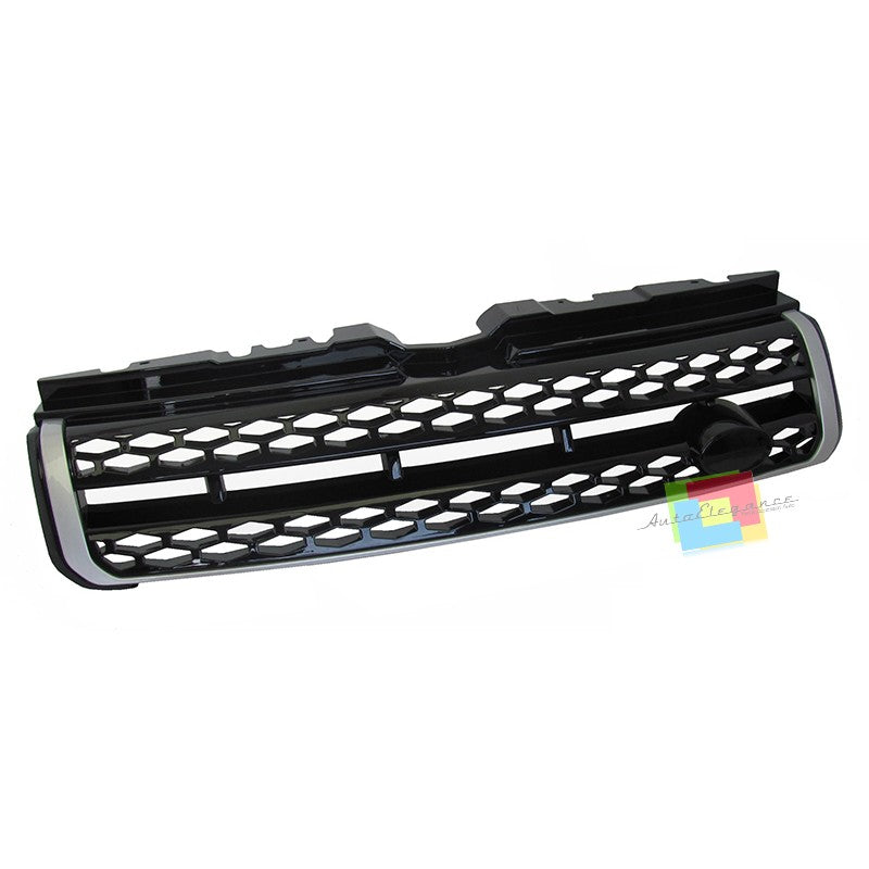 LAND ROVER RANGE ROVER EVOQUE 2011-2015 AUTOBIOGRAPHY LOOK FRONT GRILLE BLACK WITH SATIN EDGE 