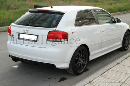 POSTERIORE S3 SOTTO PARAURTI AUDI A3 8P 3 PORTE 2004-2008 DIFFUSORE .-