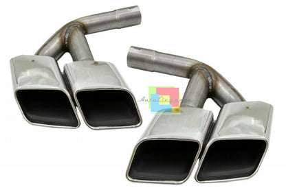 AUDI Q7 4M 2015-2019 TERMINALI DI SCARICO ACCIAIO INOX CROMATO LOOK SQ7 AUTOELEGANCERICAMBI