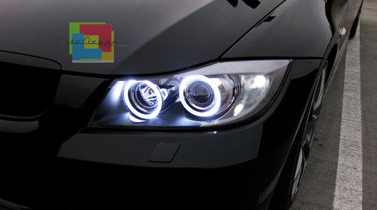 KIT ANGEL EYES LED 20W 4 LED - CAMBUS NO ERRORE - BMW SERIE 3 E90 E91 2005-2008