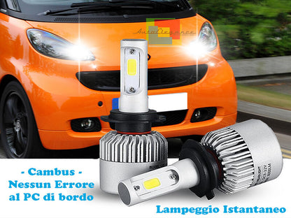 LAMPADE ABBAGLIANTI LED SMART FORTWO 451 LAMPEGGIO ISTANTANEO 6000K ---