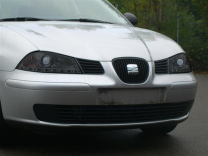 SEAT IBIZA 6L 2002-2008 FARI ANTERIORI NERI POSIZIONE LED LENTICOLARI H1 / H1