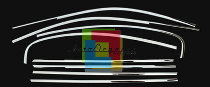 BMW SERIE 3 F30 2011-2015 BERLINA CORNICE FINESTRINI CROMATA ADESIVA 3M ACCIAIO AUTOELEGANCERICAMBI