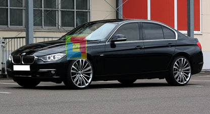 BMW SERIE 3 F30 2011-2015 BERLINA CORNICE FINESTRINI CROMATA ADESIVA 3M ACCIAIO AUTOELEGANCERICAMBI