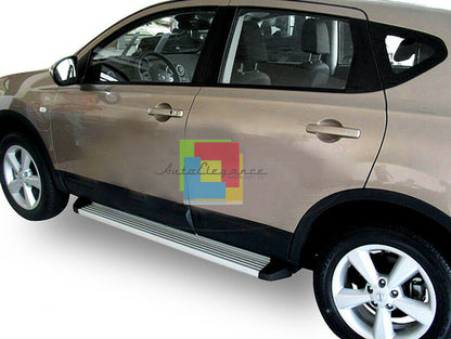 PEDANE LATERALI PER NISSAN QASHQAI 2006-2013 SOTTOPORTA TOP QUALITA' ALLUMINIO