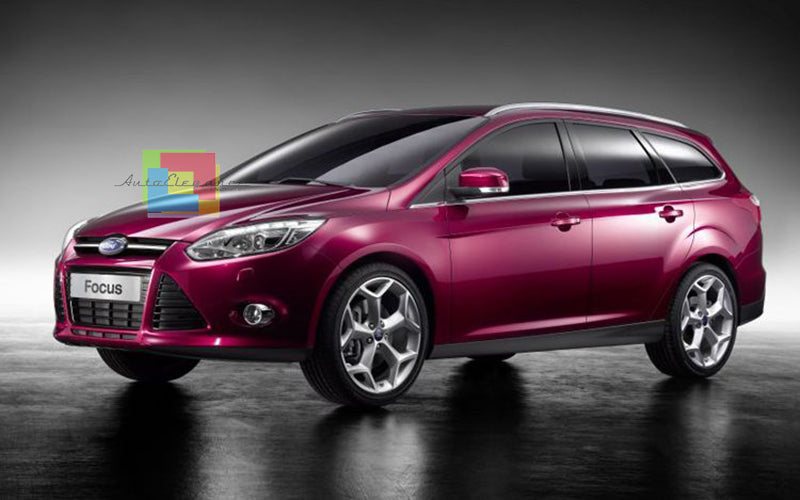 MODANATURE ADESIVE FORD FOCUS MK3 2011+ SW CORNICE FINESTRINI CROMATA ACCIAIO