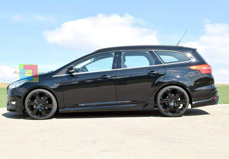 MODANATURE ADESIVE FORD FOCUS MK3 2011+ SW CORNICE FINESTRINI CROMATA ACCIAIO