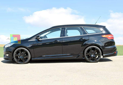 MODANATURE ADESIVE FORD FOCUS MK3 2011+ SW CORNICE FINESTRINI CROMATA ACCIAIO