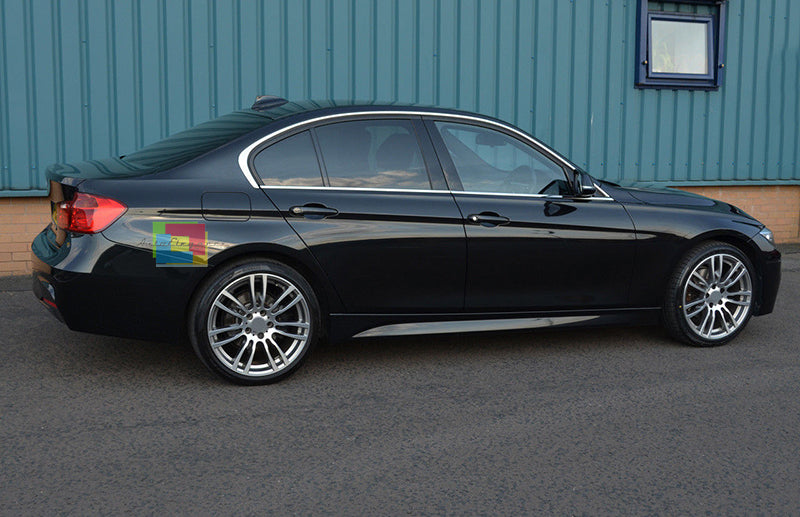 BMW SERIE 3 F30 2011-2015 BERLINA CORNICE FINESTRINI CROMATA ADESIVA 3M ACCIAIO AUTOELEGANCERICAMBI