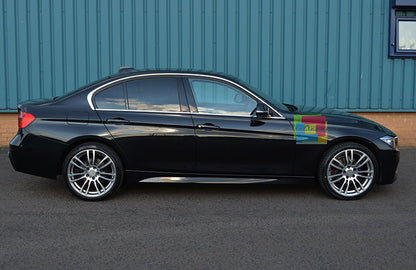 BMW SERIE 3 F30 2011-2015 BERLINA CORNICE FINESTRINI CROMATA ADESIVA 3M ACCIAIO AUTOELEGANCERICAMBI