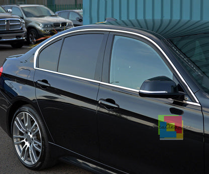 BMW SERIE 3 F30 2011-2015 BERLINA CORNICE FINESTRINI CROMATA ADESIVA 3M ACCIAIO AUTOELEGANCERICAMBI