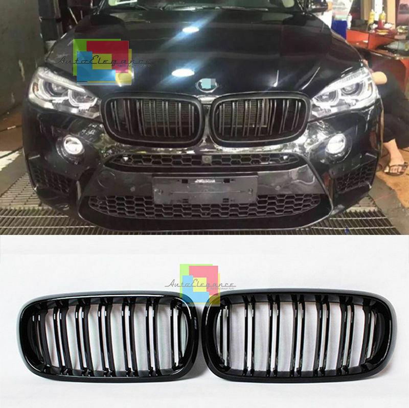 BMW X6 F16 2014+ MACHERINE NERE DOPPIA STRISCIA LOOK M - GRIGLIE ANTERIORI - AUTOELEGANCERICAMBI