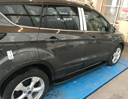 PEDANE LATERALI NERE - SKODA KODIAQ 2016+ SOTTO PORTA ANTISCIVOLO