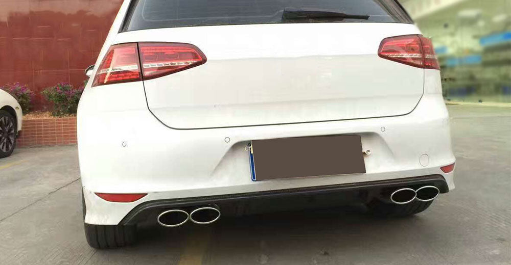COPPIA TERMINALI DI SCARICO VW GOLF 7 VII CROMATI LOOK INOX RLINE AUTOELEGANCERICAMBI