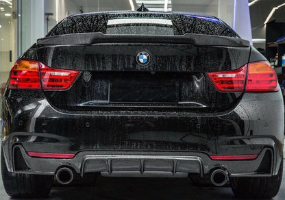 BMW SERIE 4 F32 F33 F36 SPOILER SOTTO PARAURTI POSTERIORE DIFFUSORE CARBONIO AUTOELEGANCERICAMBI