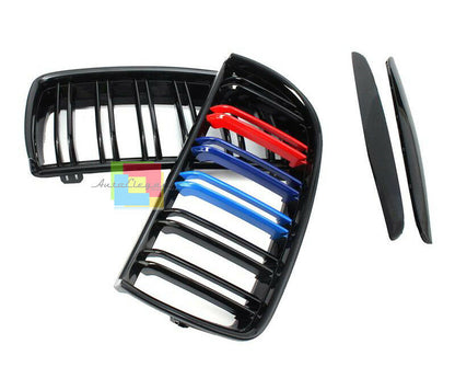 GRIGLIA ANTERIORE SPORT BMW SERIE 3 E90 E91 2004-2007 DOPPIA FASCIA 3 COLORI M