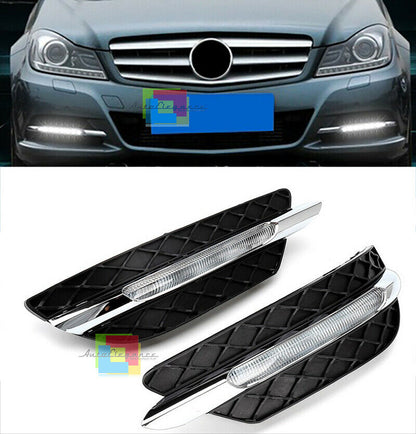 MERCEDES CLASSE C W204 2012-2015 LIFT GRIGLIE FENDINEBBIA LUCI DIURNE LED 6000K