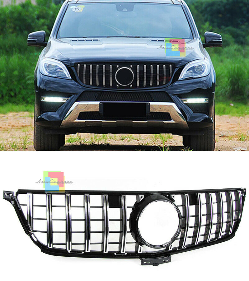 GRIGLIA ANTERIORE MERCEDES ML W166 2011-2015 MASCHERINA AMG PROFILI CROMATI